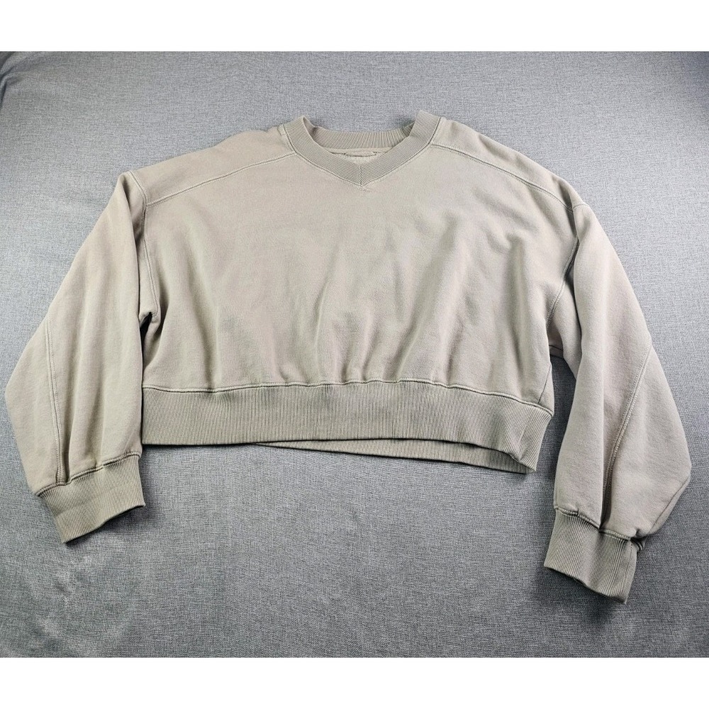 Free People FP Movement Intercept Pullover Sweatshirt Womens XL Top Boxy Cropped